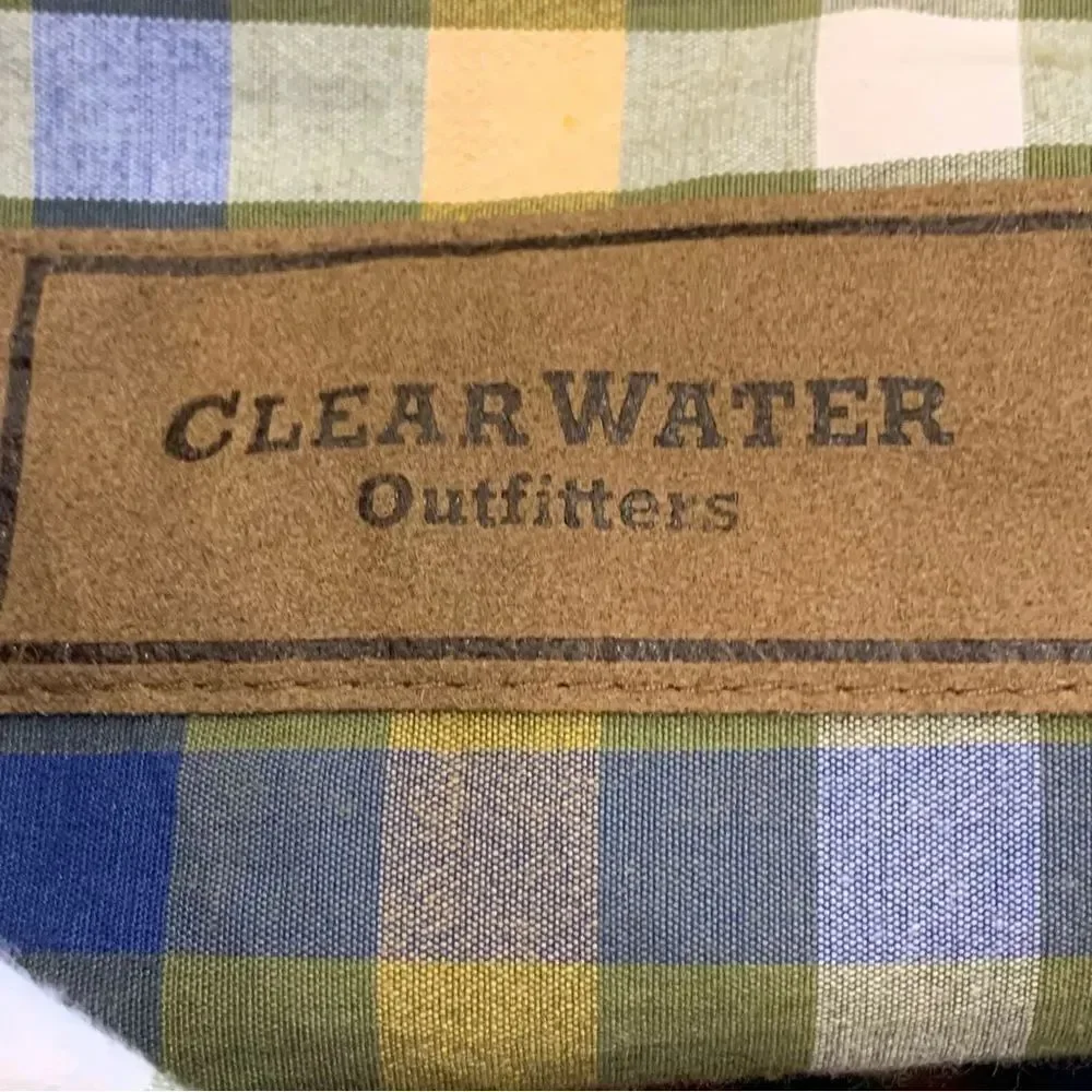 Clearwater Outfitters Shirt Men's Long Sleeve Multicolor Plaid Button-Up Size XL